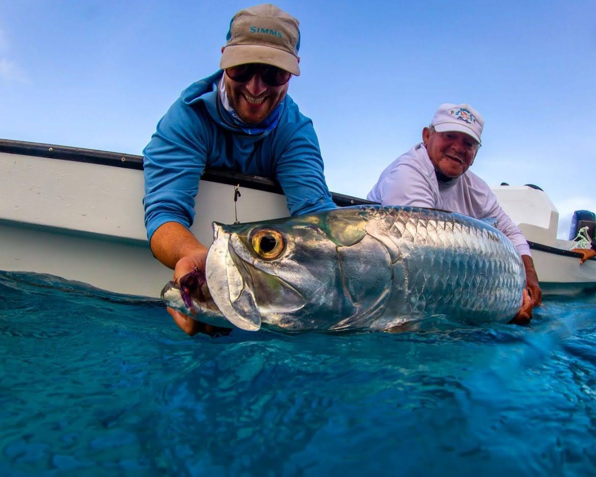 Lincoln catching Tarpon. Photo Credit: Blue Horizon Lodge